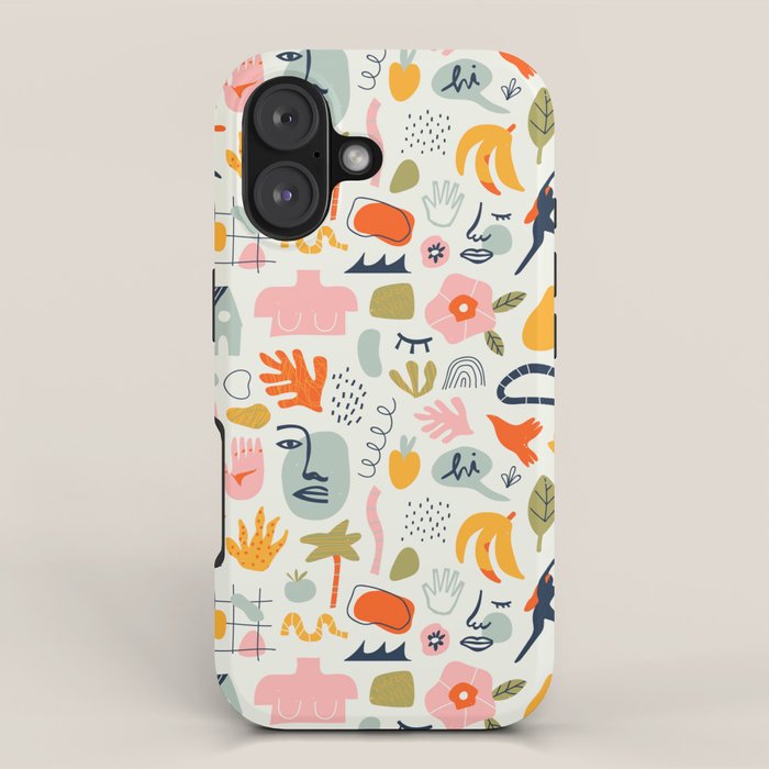 Abstract organic summer nature art pattern iPhone Case Gallery Image 1