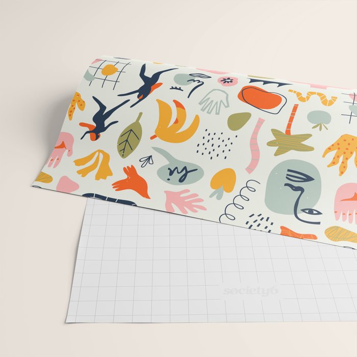 Abstract organic summer nature art pattern Wrapping Paper Gallery Image 2