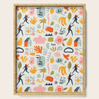 Abstract organic summer nature art pattern Serving Tray Gallery Image 1