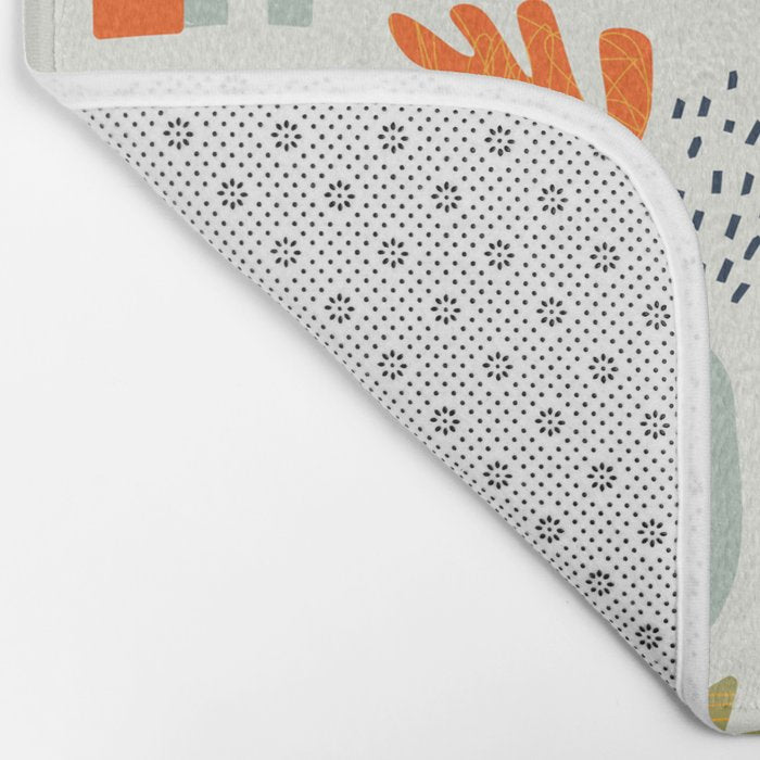 Abstract organic summer nature art pattern Bath Mat Gallery Image 2