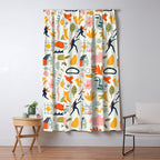 Abstract organic summer nature art pattern Window Curtain Gallery Image 5
