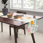 Abstract organic summer nature art pattern Table Runner Gallery Image 2
