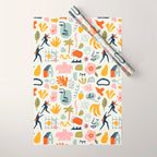 Abstract organic summer nature art pattern Wrapping Paper Gallery Image 1