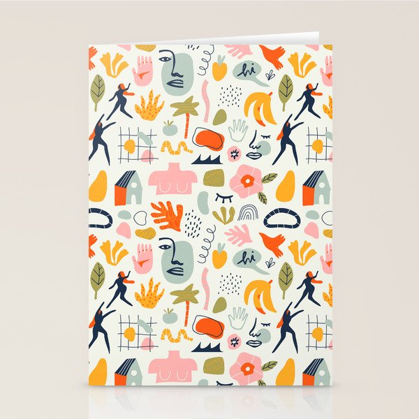 Abstract organic summer nature art pattern Stationery Card Gallery Image 2