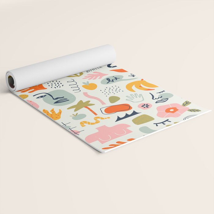 Abstract organic summer nature art pattern Yoga Mat Gallery Image 2