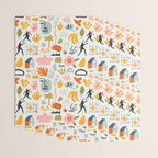 Abstract organic summer nature art pattern Wrapping Paper Gallery Image 3