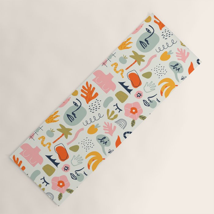 Abstract organic summer nature art pattern Yoga Mat Gallery Image 1