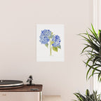 Blue Gouache Hydrangea Poster Gallery Image 2
