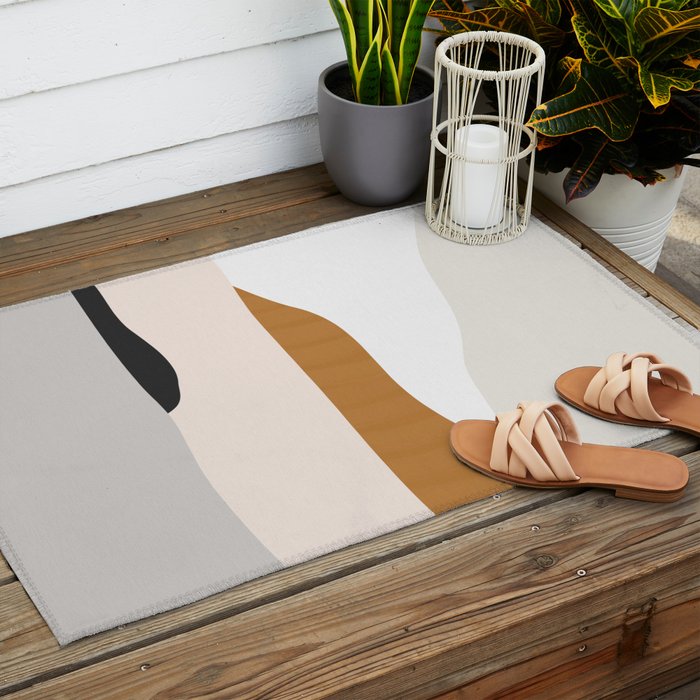 Minimal Art Landscape 2 Outdoor Rug Gallery Image 2