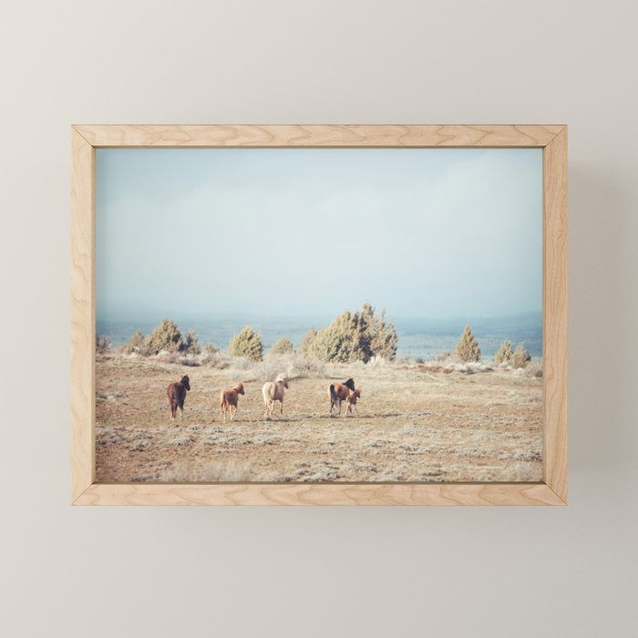 Oregon Wilderness Horses Mini Art Print Gallery Image 1