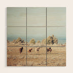 Oregon Wilderness Horses Wood Wall Art Gallery Image 1
