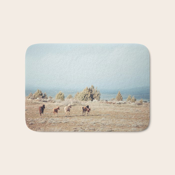 Oregon Wilderness Horses Bath Mat Gallery Image 1