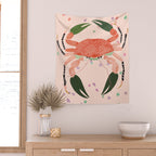 Crab Fiesta Wall Tapestry Gallery Image 2
