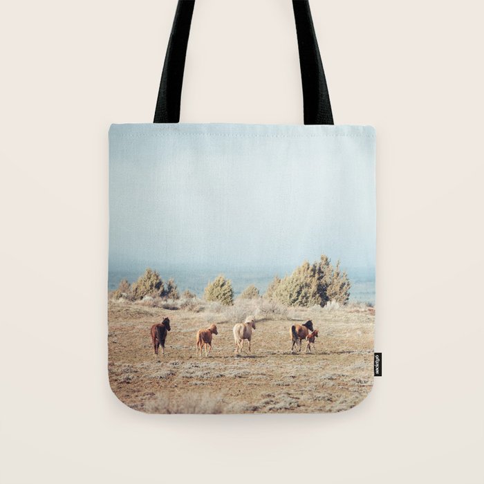 Oregon Wilderness Horses Tote Bag Gallery Image 1
