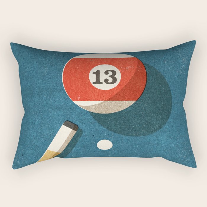 BILLIARDS / Ball 13 Rectangular Pillow Gallery Image 1