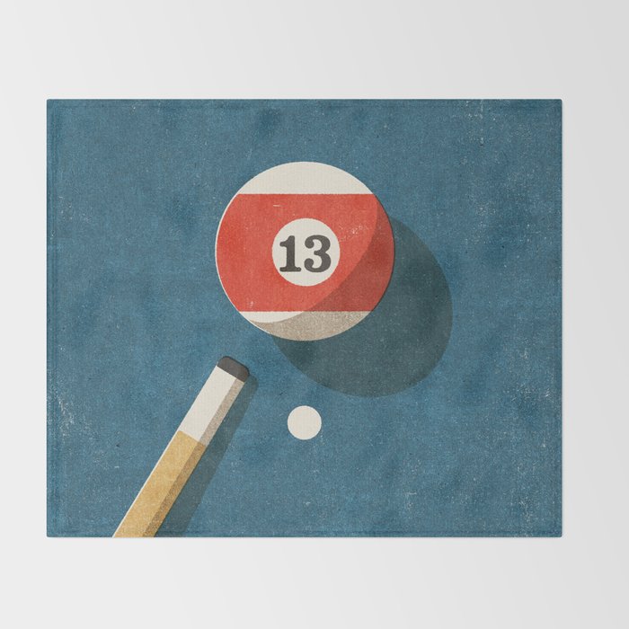 BILLIARDS / Ball 13 Throw Blanket Gallery Image 2