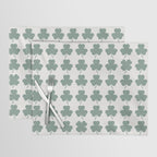 Clovers XXXII Sage Green Botanical Pattern Placemat Gallery Image 1