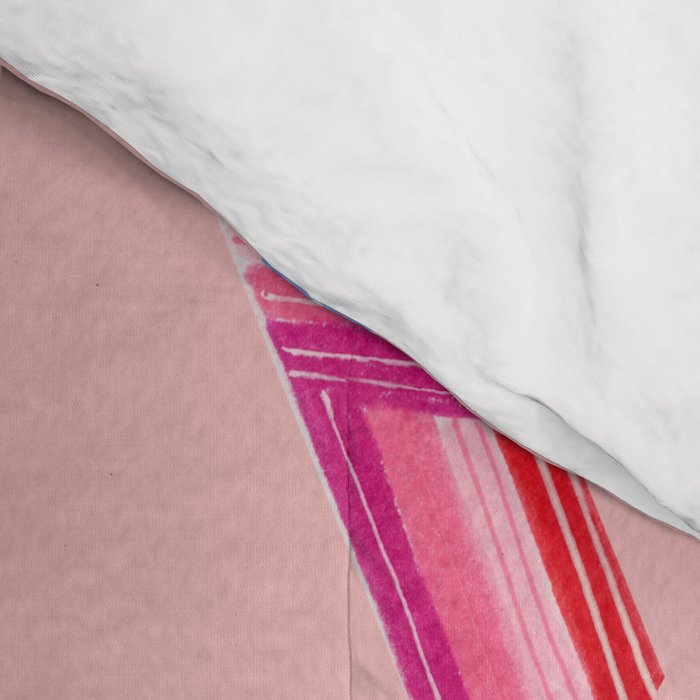 Cast Your Vote | Hand-Lettered Pattern in Peach Comforter Gallery Image 4