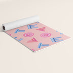 Cast Your Vote | Hand-Lettered Pattern in Peach Yoga Mat Gallery Image 2