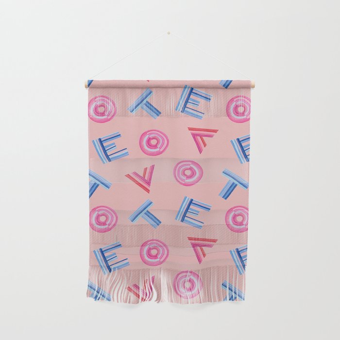 Cast Your Vote | Hand-Lettered Pattern in Peach Wall Hanging Gallery Image 1