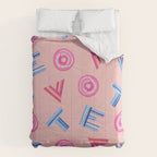 Cast Your Vote | Hand-Lettered Pattern in Peach Comforter Gallery Image 6