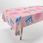 Cast Your Vote | Hand-Lettered Pattern in Peach Tablecloth Gallery Image 1