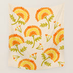 Marigold print- Mexico City Flower Market  Wall Tapestry Gallery Image 4