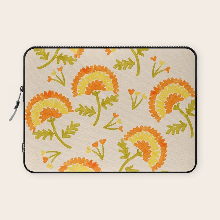 Marigold print- Mexico City Flower Market  Laptop Sleeve Gallery Image 1