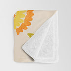 Marigold print- Mexico City Flower Market  Throw Blanket Gallery Image 3