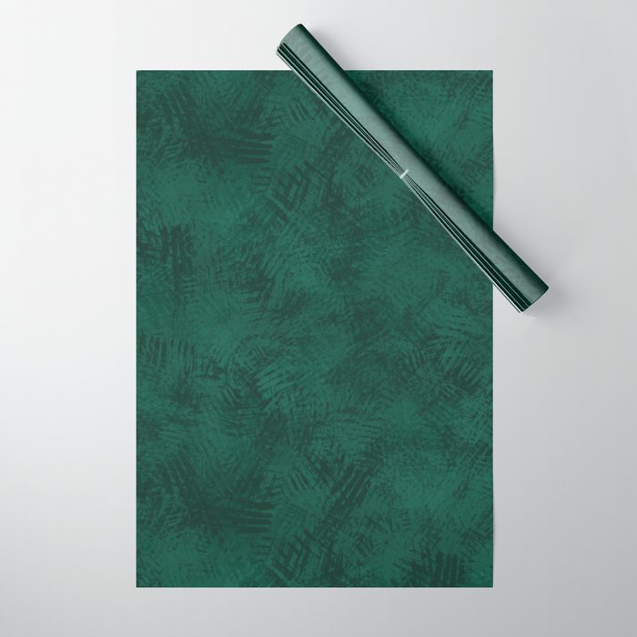 Emerald Scraped Texture Wrapping Paper Gallery Image 1