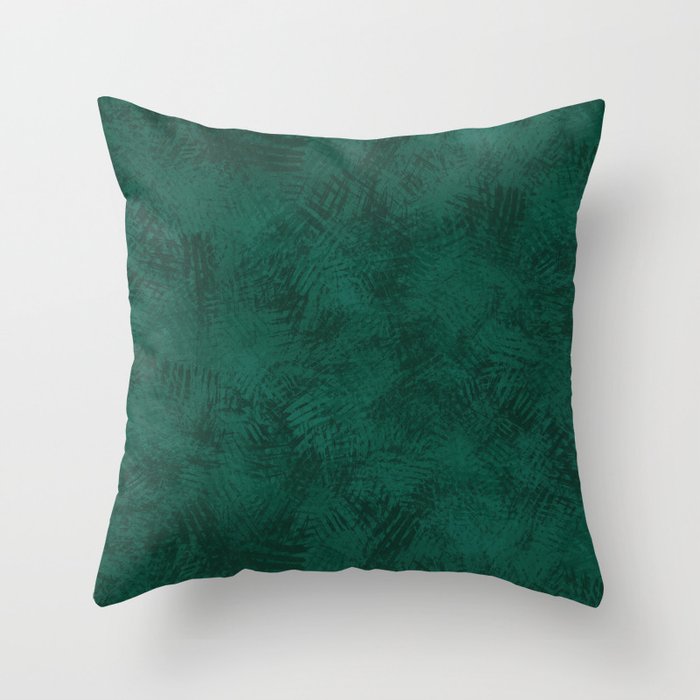 Emerald Scraped Texture Throw Pillow Gallery Image 6