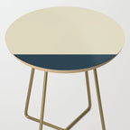 Minimalist Color Block Solid in Cream Beige and Navy Blue Side Table Gallery Image 2