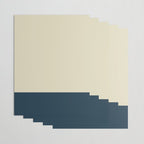 Minimalist Color Block Solid in Cream Beige and Navy Blue Wrapping Paper Gallery Image 3