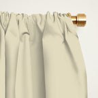Minimalist Color Block Solid in Cream Beige and Navy Blue Window Curtain Gallery Image 2