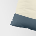 Minimalist Color Block Solid in Cream Beige and Navy Blue Pillow Sham Gallery Image 4
