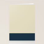 Minimalist Color Block Solid in Cream Beige and Navy Blue Stationery Card Gallery Image 2