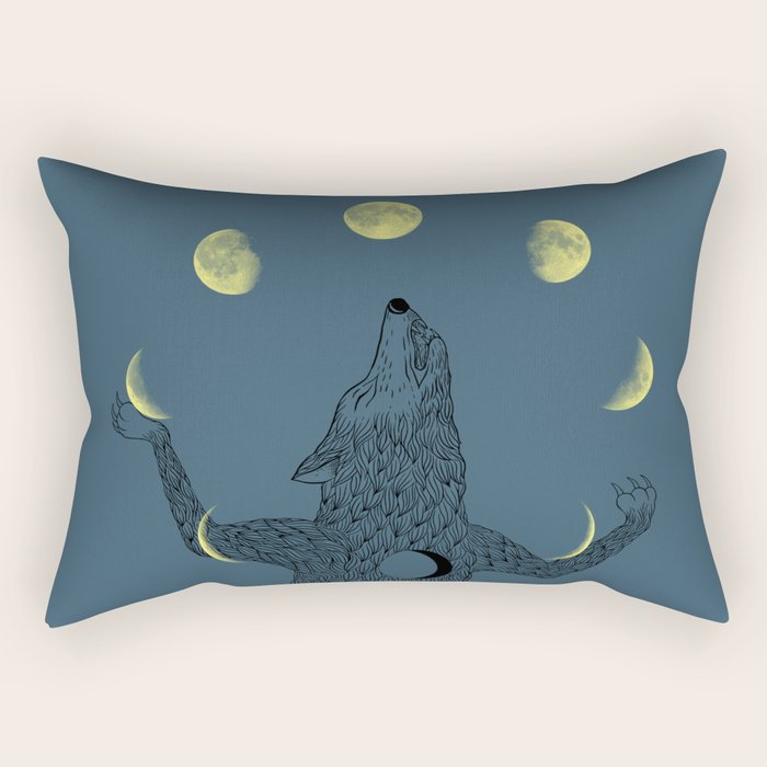 Moon Juggler Rectangular Pillow Gallery Image 1