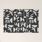 Linocut Tulip Pattern #4 Welcome Mat Gallery Image 1