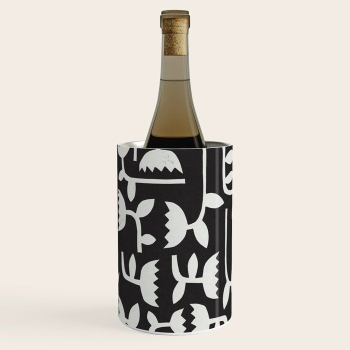 Linocut Tulip Pattern #4 Wine Chiller Gallery Image 1