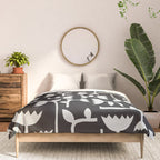 Linocut Tulip Pattern #4 Comforter Gallery Image 3