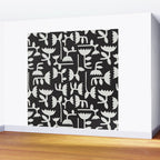 Linocut Tulip Pattern #4 Wall Mural Gallery Image 2