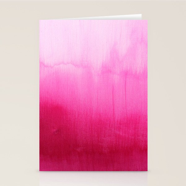 Modern fuchsia watercolor paint brushtrokes Stationery Card Gallery Image 2
