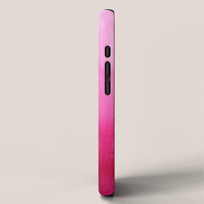 Modern fuchsia watercolor paint brushtrokes iPhone Case Gallery Image 2