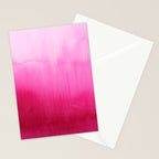 Modern fuchsia watercolor paint brushtrokes Stationery Card Gallery Image 2