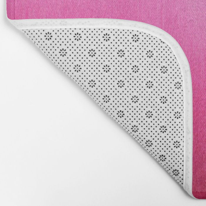 Modern fuchsia watercolor paint brushtrokes Bath Mat Gallery Image 2