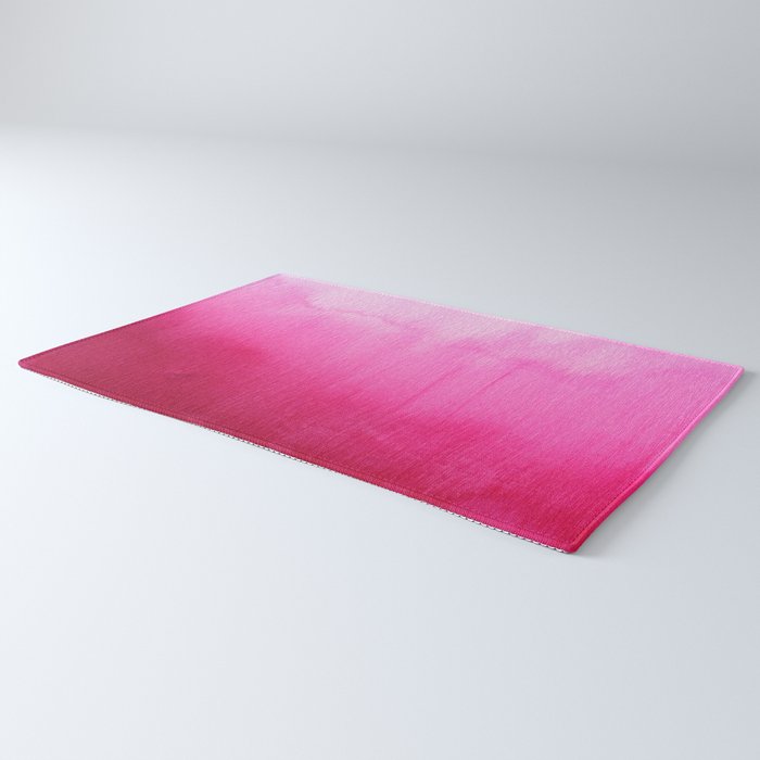 Modern fuchsia watercolor paint brushtrokes Rug Gallery Image 3