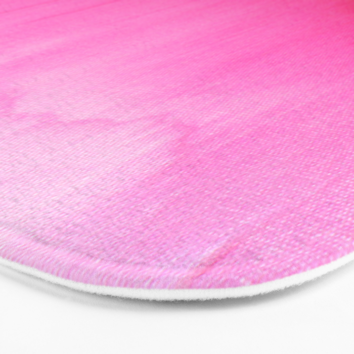 Modern fuchsia watercolor paint brushtrokes Bath Mat Gallery Image 3