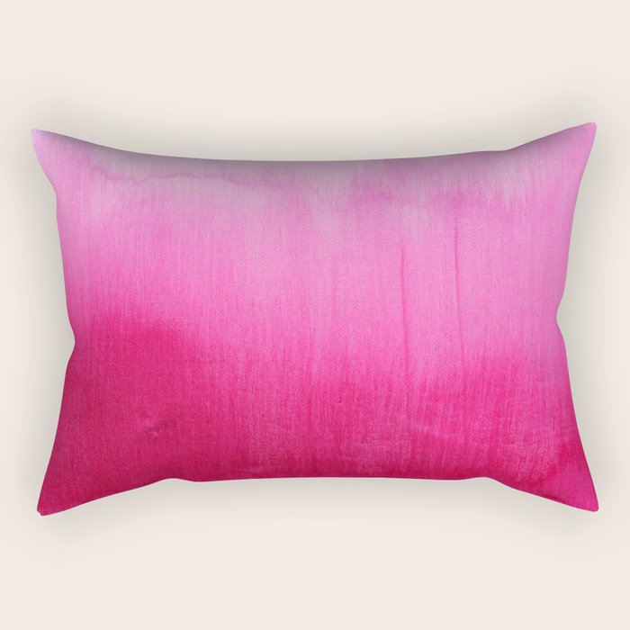 Modern fuchsia watercolor paint brushtrokes Rectangular Pillow Gallery Image 2