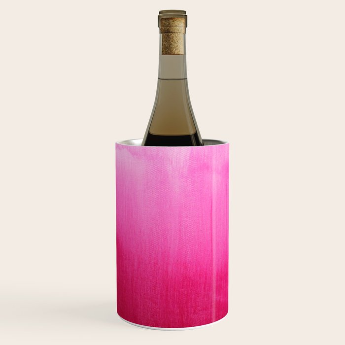 Modern fuchsia watercolor paint brushtrokes Wine Chiller Gallery Image 1