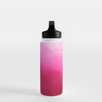 Modern fuchsia watercolor paint brushtrokes Water Bottle Gallery Image 3